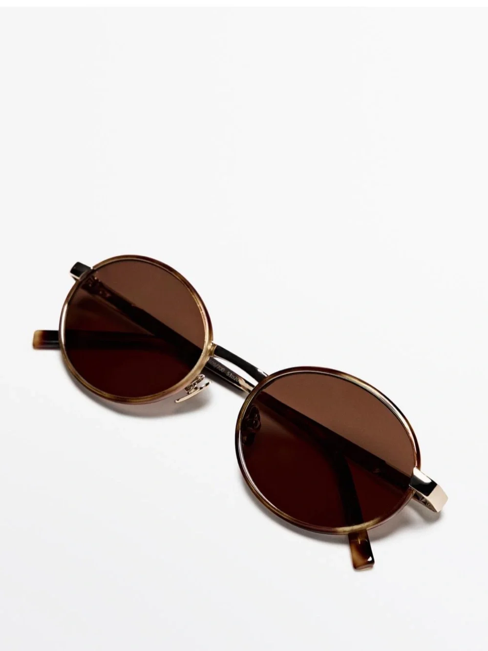 Massimo Dutti Contrast Round Sunglasses NWT